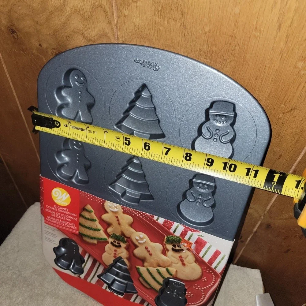 WILTON Cookie Pan 12-Cavity Non Stick Holiday 3 Designs Brand NEW!